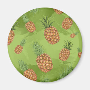 Watercolor pine-apple pattern 4 magnet