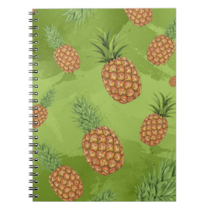 Watercolor pine-apple pattern 4 notebook