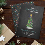 Watercolor Pine Christmas Tree New Home Holiday Card<br><div class="desc">Send a Christmas message and let your loved ones know you have moved this holiday time. The design is easy to personalise with your own wording and your family and friends will be thrilled when they receive these fabulous change of address holiday cards.</div>