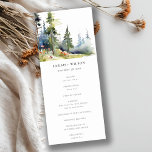 Watercolor Pine Forest Landscape Wedding Program<br><div class="desc">It’s very easy to customise,  with your personal details. If you need any other matching product or customisation,  kindly message via Zazzle.</div>