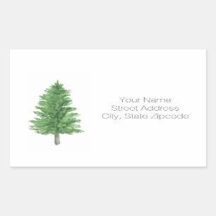 Watercolor Pine Tree 2 Address Labels