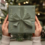 Watercolor Pine Tree Deep Sage Green Wrapping Paper<br><div class="desc">Bring a peaceful touch of nature to your gifts with this Watercolor Pine Tree Wrapping Paper.
Featuring hand-painted watercolor evergreens on a rich sage green background,  it creates a timeless,  cosy forest feel. Perfect for Christmas,  winter weddings,  or natural holiday styling.</div>