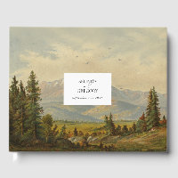 Watercolor Pine Tree Forest Mountains Wedding
