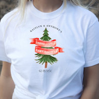 Watercolor Pine Tree Merry Little Baby Shower
