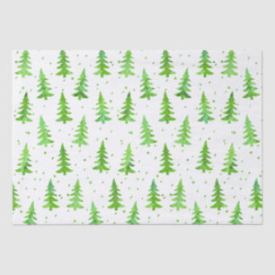 Watercolor Pine Trees Tissue Paper
