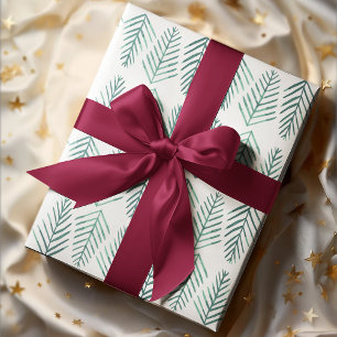 Watercolor Pine trees - vintage green Wrapping Paper Sheet