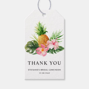 Watercolor Pineapple Bridal Luncheon Thank You Gift Tags