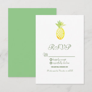 Watercolor Pineapple Geometrical Oasis Fruit Invitation
