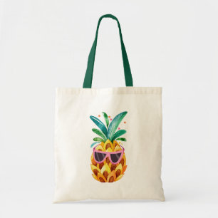 Watercolor Pineapple Illustration Tote Bag