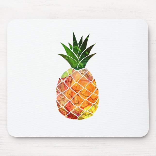 Watercolor Pineapple Mouse Pad (Front)