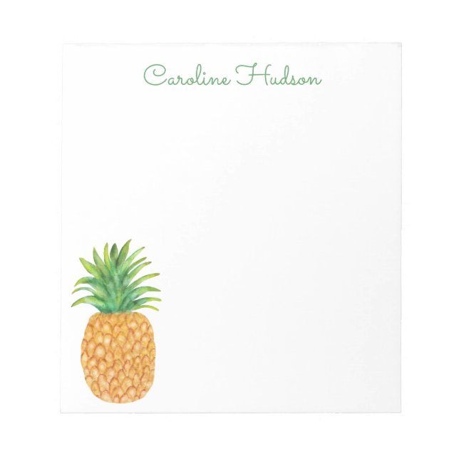 Watercolor Pineapple Notepad (Front)