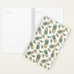 Watercolor Pineapple Pattern Planner