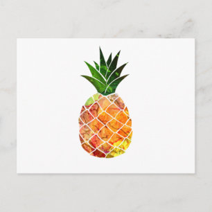 Watercolor Pineapple Postcard