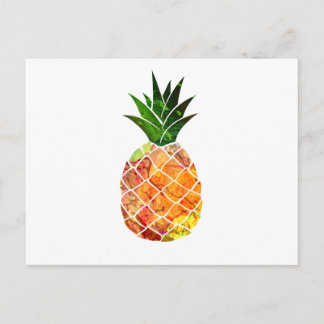 Watercolor Pineapple Postcard