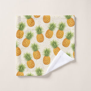 Watercolor Pineapples Bath Towel Set