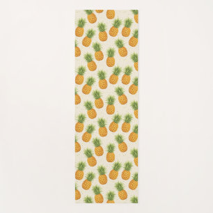 Watercolor Pineapples Yoga Mat