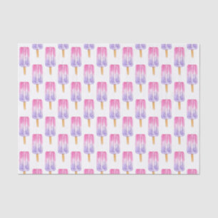 Watercolor Pink and Purple Popsicle Tissue Paper