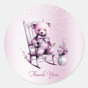 Watercolor Pink Baby Bear Sticker