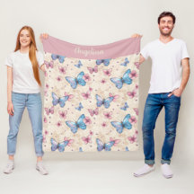 Watercolor pink blue Butterfly pattern name 
