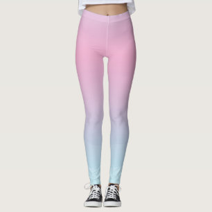Watercolor Pink Blue Leggings