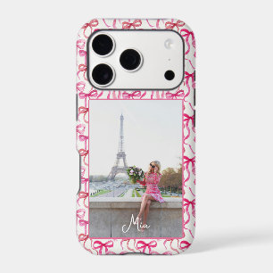 Watercolor Pink Bows Coquette Photo