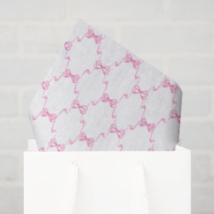 Watercolor Pink Bows Tissue Paper
