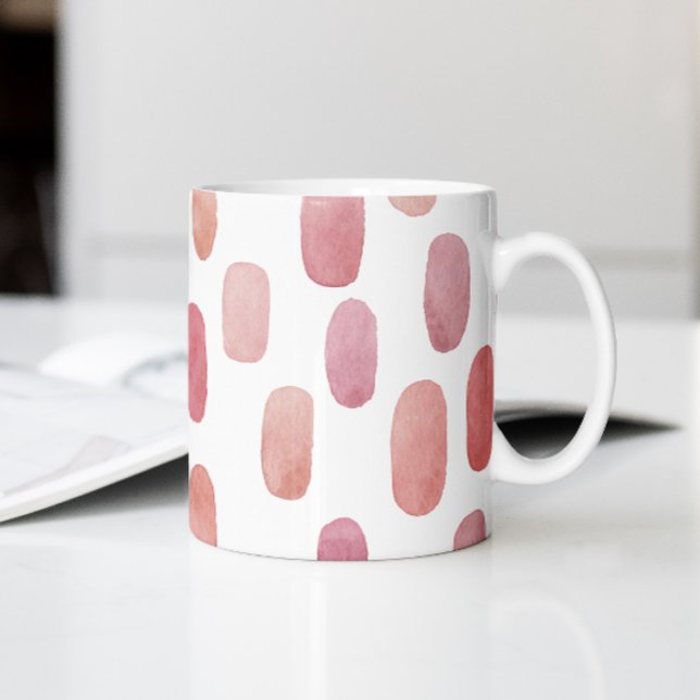 Watercolor pink brush. Modern simple cute pattern Coffee Mug (Creator Uploaded)