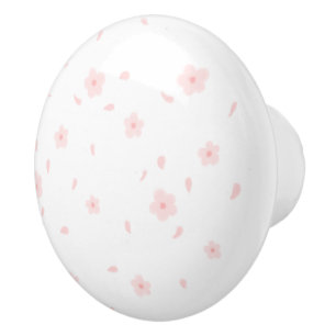 Watercolor Pink Daisies Ceramic Pull