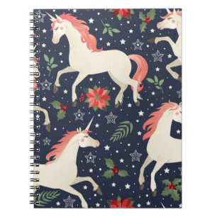 Watercolor pink flamingos, exotic birds, tropical  notebook