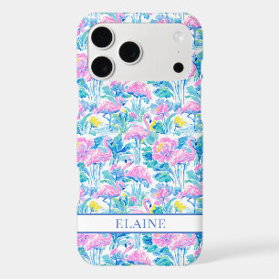 Watercolor Pink Flamingos Monogrammed