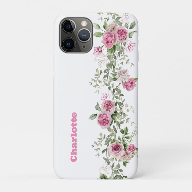 Watercolor Pink Floral  Case-Mate iPhone Case (Back)