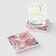 Watercolor Pink Floral Pattern Bold Botanical