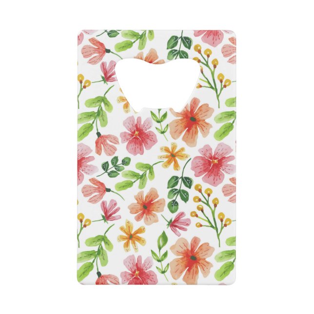 Watercolor Pink Flowers Pattern (Front)