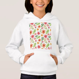 Watercolor Pink Flowers Pattern