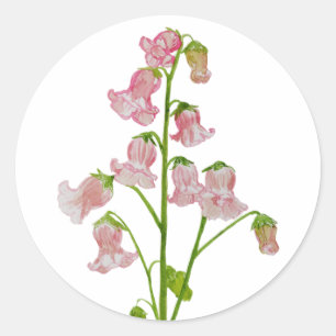 Watercolor Pink Flowers Sweet 16th Birthday Party Classic Round Sticker