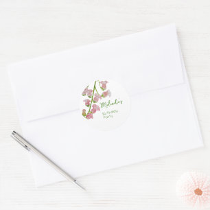 Watercolor Pink Flowers Sweet 16th Birthday Party Classic Round Sticker