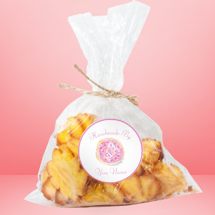 Watercolor Pink Frosted Sugar Cookie Exchange Classic Round Sticker