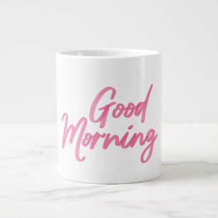 Watercolor pink "Good Morning" Classic Mug