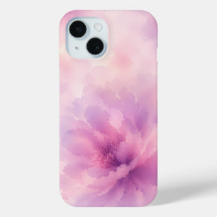 Watercolor Pink Lavender Blossom Abstract iPhone 15 Case