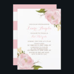 Watercolor Pink Peonies Bat Mitzvah Invitation<br><div class="desc">Celebrate with this elegant and feminine bat mitzvah invitation. This floral bat mitzvah invitation features watercolor blush pink peonies.</div>