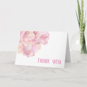 Watercolor Pink Peony Bridal Shower Folded Thank You Card
