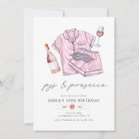 Watercolor Pink PJs & Prosecco Birthday Party
