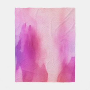 Watercolor Pink Purple Positive Space Blanket