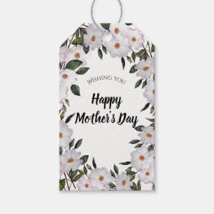 Watercolor Pink Roses Ballerina Floral Art Gift Tags