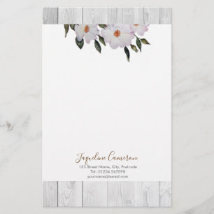 Watercolor Pink Roses Ballerina Illustration Stationery