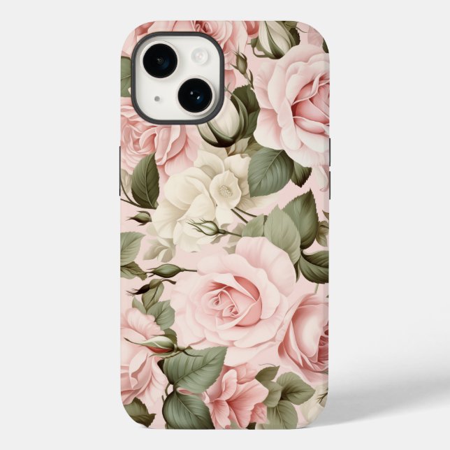 Watercolor Pink Roses Case-Mate iPhone Case (Back)
