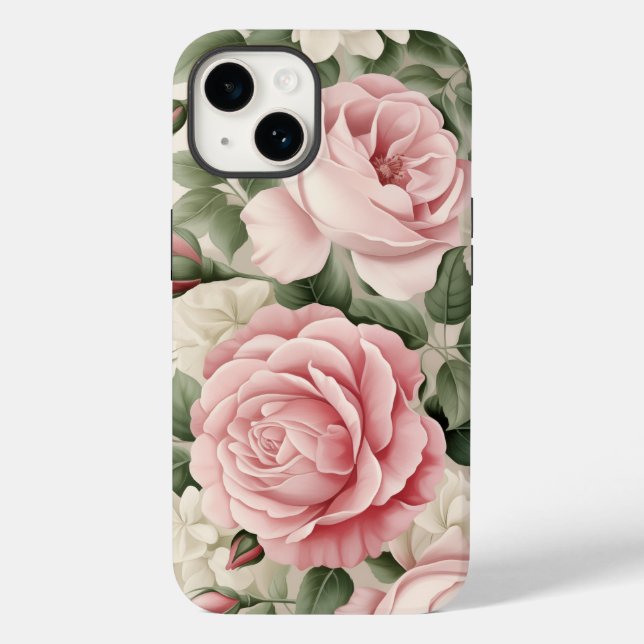 Watercolor Pink Roses Case-Mate iPhone Case (Back)