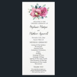 Watercolor Pink Roses Orchids Wedding Ceremony Program<br><div class="desc">These wedding programs feature a watercolor floral design with pink roses, orchids, flowers and foliage. The front of the card has the ceremony and the back of the card lists the bridal party. These wedding programs are part of a collection which includes a range of matching wedding stationery. Please visit...</div>