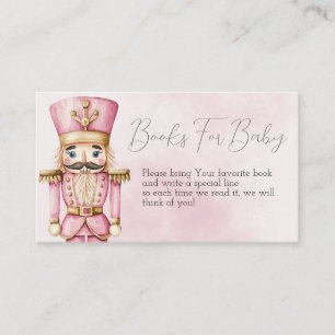 watercolor Pink snow 1st birthday Christmas Enclosure Card