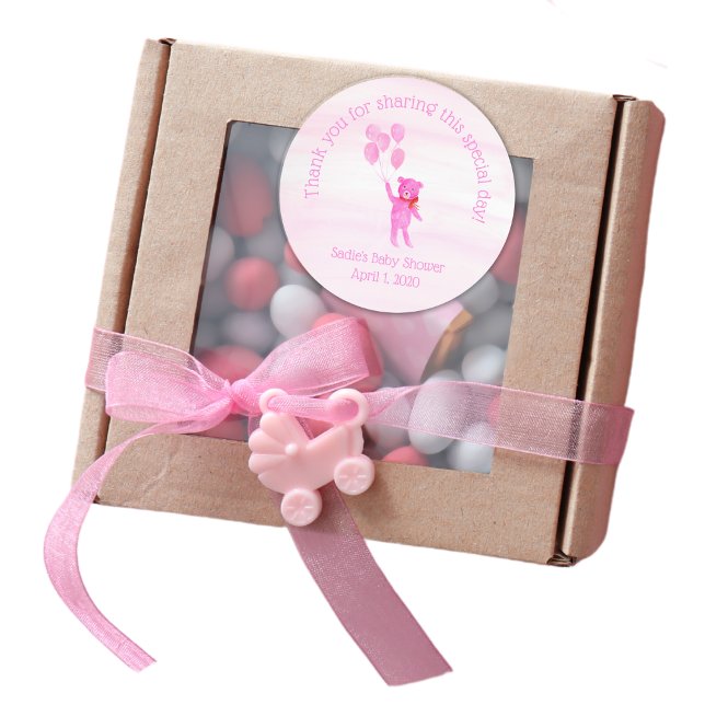 Watercolor Pink Teddy Bear Balloons Stickers (Creator Uploaded)